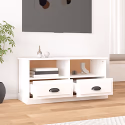 vidaXL TV Cabinet TV Stand Sideboard Cabinet TV Unit Cupboard Engineered Wood - white