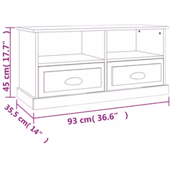 vidaXL TV Cabinet TV Stand Sideboard Cabinet TV Unit Cupboard Engineered Wood - white - Additional view 9