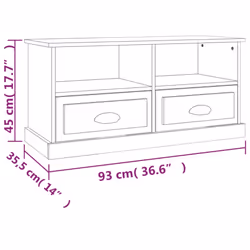 vidaXL TV Cabinet TV Stand Sideboard Cabinet TV Unit Cupboard Engineered Wood - grey sonoma