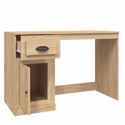 vidaXL Desk Computer Desk Office Writing Desk with Drawer Engineered Wood - sonoma oak - Additional view 7