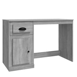 vidaXL Desk Computer Desk Office Writing Desk with Drawer Engineered Wood - grey sonoma