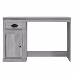 vidaXL Desk Computer Desk Office Writing Desk with Drawer Engineered Wood - grey sonoma - Additional view 5