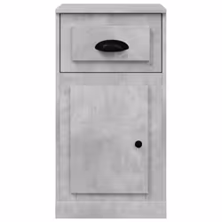 vidaXL Side Cabinet Sideboard Bedroom Side Table with Drawer Engineered Wood - concrete grey - Additional view 5