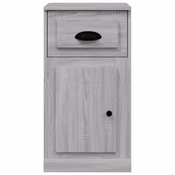 vidaXL Side Cabinet Sideboard Bedroom Side Table with Drawer Engineered Wood - grey sonoma - Additional view 5