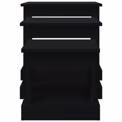 vidaXL Coffee Tables Living Room End Table Side Table 3 pcs Engineered Wood - black - Additional view 5