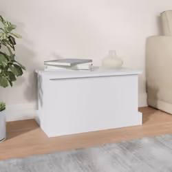 vidaXL Storage Box Garden Tool Chest Outdoor Storage Bin Box Engineered Wood - white, 50 x 30 x 28 cm