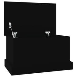 vidaXL Storage Box Garden Tool Chest Outdoor Storage Bin Box Engineered Wood - black, 50 x 30 x 28 cm
