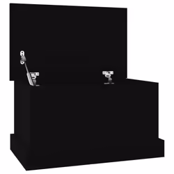 vidaXL Storage Box Garden Tool Chest Outdoor Storage Bin Box Engineered Wood - black, 50 x 30 x 28 cm - Additional view 4
