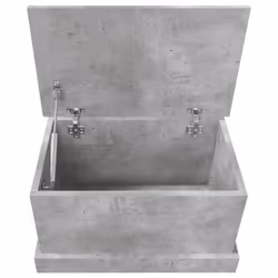 vidaXL Storage Box Garden Tool Chest Outdoor Storage Bin Box Engineered Wood - concrete grey, 50 x 30 x 28 cm - Additional view 2