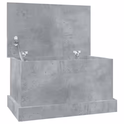 vidaXL Storage Box Garden Tool Chest Outdoor Storage Bin Box Engineered Wood - concrete grey, 50 x 30 x 28 cm - Additional view 4