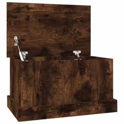 vidaXL Storage Box Garden Tool Chest Outdoor Storage Bin Box Engineered Wood - smoked oak, 50 x 30 x 28 cm