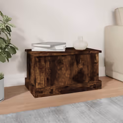 vidaXL Storage Box Garden Tool Chest Outdoor Storage Bin Box Engineered Wood - smoked oak, 50 x 30 x 28 cm