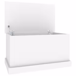 vidaXL Storage Box Garden Tool Chest Outdoor Storage Bin Box Engineered Wood - white, 70 x 40 x 38 cm