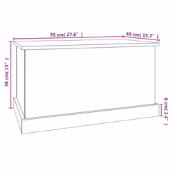 vidaXL Storage Box Garden Tool Chest Outdoor Storage Bin Box Engineered Wood - white, 70 x 40 x 38 cm