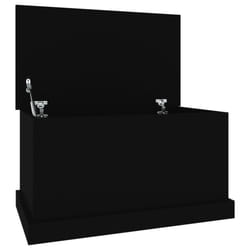 vidaXL Storage Box Garden Tool Chest Outdoor Storage Bin Box Engineered Wood - black, 70 x 40 x 38 cm