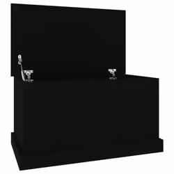 vidaXL Storage Box Garden Tool Chest Outdoor Storage Bin Box Engineered Wood - black, 70 x 40 x 38 cm