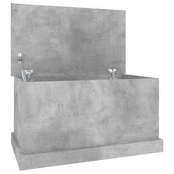 vidaXL Storage Box Garden Tool Chest Outdoor Storage Bin Box Engineered Wood - concrete grey, 70 x 40 x 38 cm