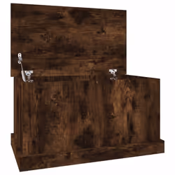 vidaXL Storage Box Garden Tool Chest Outdoor Storage Bin Box Engineered Wood - smoked oak, 70 x 40 x 38 cm - Additional view 2