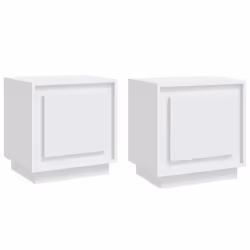 VidaXL 819837, White, Wood, 440 mm, 350 mm, 450 mm, 2 pc(s)