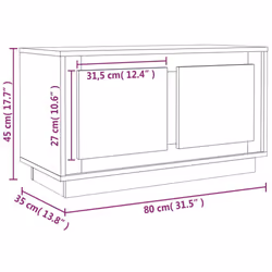 vidaXL TV Cabinet TV Stand TV Unit Media Cabinet Sideboard Engineered Wood - smoked oak