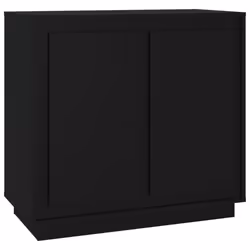 vidaXL Sideboard Cabinet Cupboard Highboard Home Organiser Engineered Wood - black