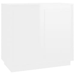 vidaXL Sideboard Cabinet Cupboard Highboard Home Organiser Engineered Wood - high gloss white
