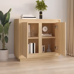 vidaXL Sideboard Cabinet Cupboard Highboard Home Organiser Engineered Wood - sonoma oak