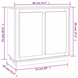 vidaXL Sideboard Cabinet Cupboard Highboard Home Organiser Engineered Wood - smoked oak - Additional view 7