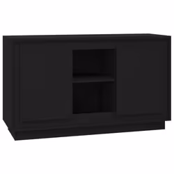 vidaXL Sideboard Cabinet Cupboard Side Cabinet Home Organiser Engineered Wood - black