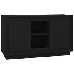 vidaXL Sideboard Cabinet Cupboard Side Cabinet Home Organiser Engineered Wood - black