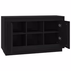 vidaXL Sideboard Cabinet Cupboard Side Cabinet Home Organiser Engineered Wood - black - Additional view 5