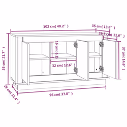 vidaXL Sideboard Cabinet Cupboard Side Cabinet Home Organiser Engineered Wood - white - Additional view 8