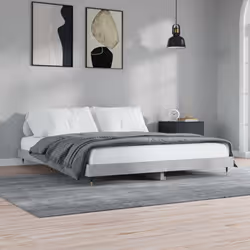 vidaXL Bed Frame Bedroom Platform Bed Frame Bedstead Bed Base Engineered Wood - concrete grey, 200 x 200 cm - Additional view 2