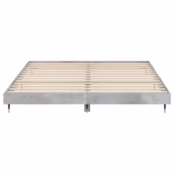 vidaXL Bed Frame Bedroom Platform Bed Frame Bedstead Bed Base Engineered Wood - concrete grey, 120 x 200 cm - Additional view 5