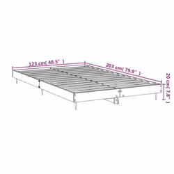 vidaXL Bed Frame Bedroom Platform Bed Frame Bedstead Bed Base Engineered Wood - concrete grey, 120 x 200 cm - Additional view 8