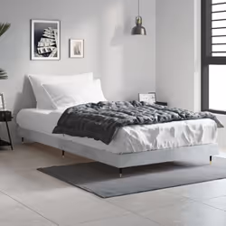 vidaXL Bed Frame Bedroom Platform Bed Frame Bedstead Bed Base Engineered Wood - concrete grey, 90 x 200 cm - Additional view 2