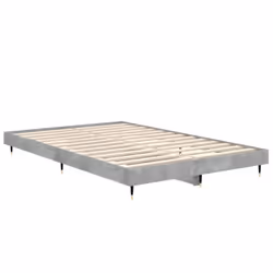 vidaXL Bed Frame Bedroom Platform Bed Frame Bedstead Bed Base Engineered Wood - concrete grey, 120 x 190 cm - Additional view 4