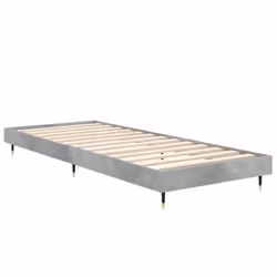 vidaXL Bed Frame Bedroom Platform Bed Frame Bedstead Bed Base Engineered Wood - concrete grey, 75 x 190 cm - Additional view 4