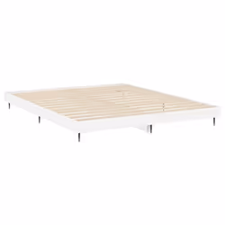 vidaXL Bed Frame Bedroom Platform Bed Frame Bedstead Bed Base Engineered Wood - high gloss white, 200 x 200 cm - Additional view 4