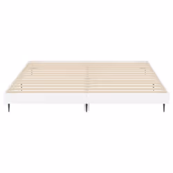 vidaXL Bed Frame Bedroom Platform Bed Frame Bedstead Bed Base Engineered Wood - high gloss white, 200 x 200 cm - Additional view 5