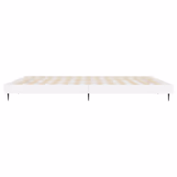 vidaXL Bed Frame Bedroom Platform Bed Frame Bedstead Bed Base Engineered Wood - high gloss white, 200 x 200 cm - Additional view 6