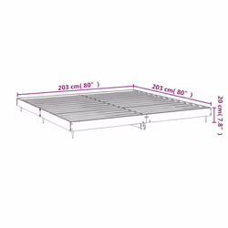 vidaXL Bed Frame Bedroom Platform Bed Frame Bedstead Bed Base Engineered Wood - sonoma oak, 200 x 200 cm - Additional view 3