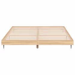 vidaXL Bed Frame Bedroom Platform Bed Frame Bedstead Bed Base Engineered Wood - sonoma oak, 200 x 200 cm - Additional view 5