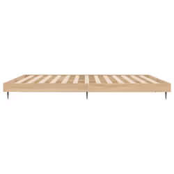 vidaXL Bed Frame Bedroom Platform Bed Frame Bedstead Bed Base Engineered Wood - sonoma oak, 200 x 200 cm - Additional view 6