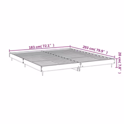 vidaXL Bed Frame Bedroom Platform Bed Frame Bedstead Bed Base Engineered Wood - high gloss white, 180 x 200 cm - Additional view 8