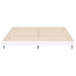 vidaXL Bed Frame Bedroom Platform Bed Frame Bedstead Bed Base Engineered Wood - high gloss white, 160 x 200 cm - Additional view 5