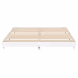 vidaXL Bed Frame Bedroom Platform Bed Frame Bedstead Bed Base Engineered Wood - high gloss white, 120 x 200 cm - Additional view 5