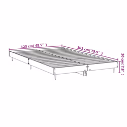 vidaXL Bed Frame Bedroom Platform Bed Frame Bedstead Bed Base Engineered Wood - sonoma oak, 120 x 200 cm - Additional view 3