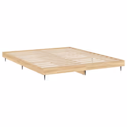 vidaXL Bed Frame Bedroom Platform Bed Frame Bedstead Bed Base Engineered Wood - sonoma oak, 120 x 200 cm - Additional view 4