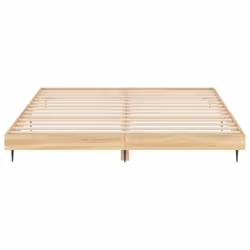 vidaXL Bed Frame Bedroom Platform Bed Frame Bedstead Bed Base Engineered Wood - sonoma oak, 120 x 200 cm - Additional view 5